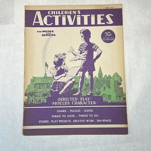 VTG Children's Activities For Home & School Magazine Book April 1947